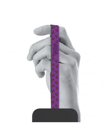 Phone strap grip with shalki - purple